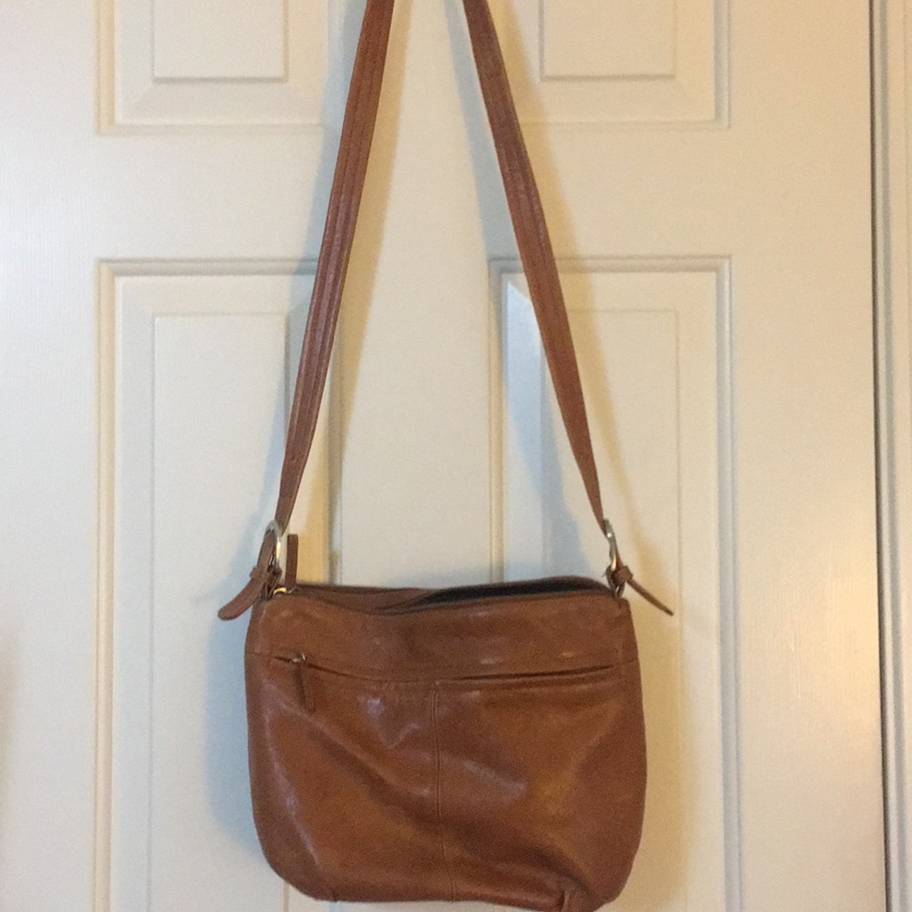 Carmel brown Tiagnanello purse, genuine leather